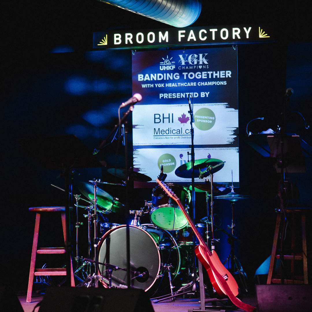 Banding Together with YGK Healthcare Champions stage at Broom Factory