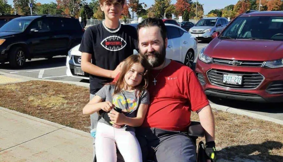 Corey Dunn with his family
